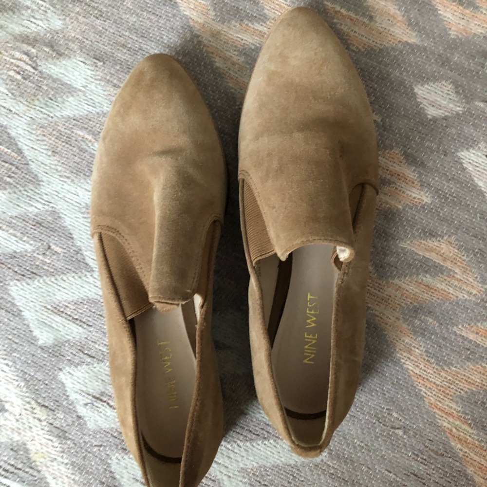 Nine West Suede "Quinko" Loafer Shoes